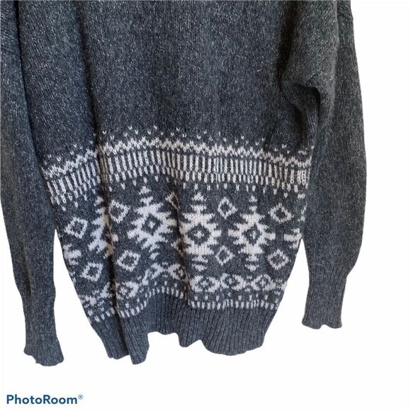 Hollister Cozy Grandfather Style Sweater Cardigan Eclectic Grandpa Size M/L - Picture 5 of 7